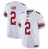 Men & Women & Youth New York Giants #2 Drew Lock White Vapor Untouchable Limited Football Stitched Jersey,baseball caps,new era cap wholesale,wholesale hats